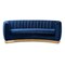 Baxton Studio Milena Glam Royal Blue Velvet Upholstered Gold-Finished Sofa 152-9266 - alternate 6